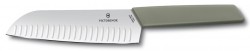 Нож кухонный Victorinox Swiss Modern (6.9056.17K6B) стальной сантоку лезв.170мм оливковый блистер