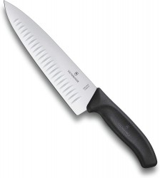 Нож кухонный Victorinox Swiss Classic (6.8083.20B) стальной лезв.200мм прямая заточка черный блистер