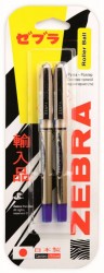 Ручка-роллер Zebra ZEB-ROLLER BE& AX7 0.7мм стреловидный пиш. наконечник синий/синий блистер (2шт)