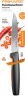 Нож кухонный Fiskars Functional Form 1057542 стальной для чистки овощей и фруктов лезв.110мм прямая заточка черный/оранжевый