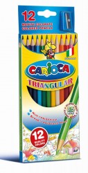 Карандаши цветные Carioca Triangular 42515 трехгранные 12цв. коробка/европод.