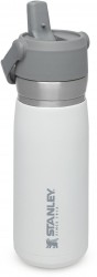 Термос-бутылка Stanley Flip Straw 0.65л. белый/серый (10-09697-007)