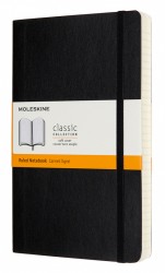 Блокнот Moleskine CLASSIC SOFT EXPENDED QP616EXP Large 130х210мм 400стр. линейка мягкая обложка черный