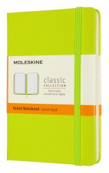 Блокнот Moleskine CLASSIC MM710C2 Pocket 90x140мм 192стр. линейка твердая обложка лайм