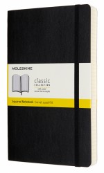 Блокнот Moleskine CLASSIC SOFT EXPENDED QP617EXP Large 130х210мм 400стр. клетка мягкая обложка черный