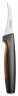 Нож кухонный Fiskars 1057545 стальной разделочный для чистки овощей и фруктов лезв.70мм прямая заточка черный/оранжевый блистер