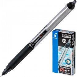 Ручка-роллер Pilot HI-TECPOINT (BXRT-V5-B) 0.5мм пластик резин. манжета черный черные чернила