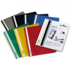 Папка-скоросшиватель Durable Duralook Plus 2579-01 A4+ прозрач.верх.лист карман пластик черный