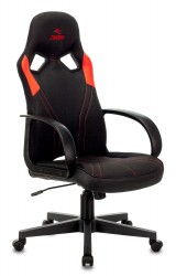 Кресло игровое Zombie RUNNER черный/красный искусст.кожа/ткань крестовина пластик