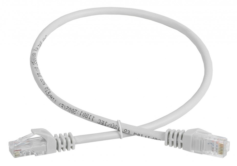 Патч-корд ITK Generica PC01-C5EU-2M-G UTP вилка RJ-45-вилка RJ-45 кат.5е 2м серый ПВХ (уп.:1шт)