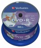 Диск DVD+R Verbatim 4.7Gb 16x Cake Box (50шт) Printable (43512)