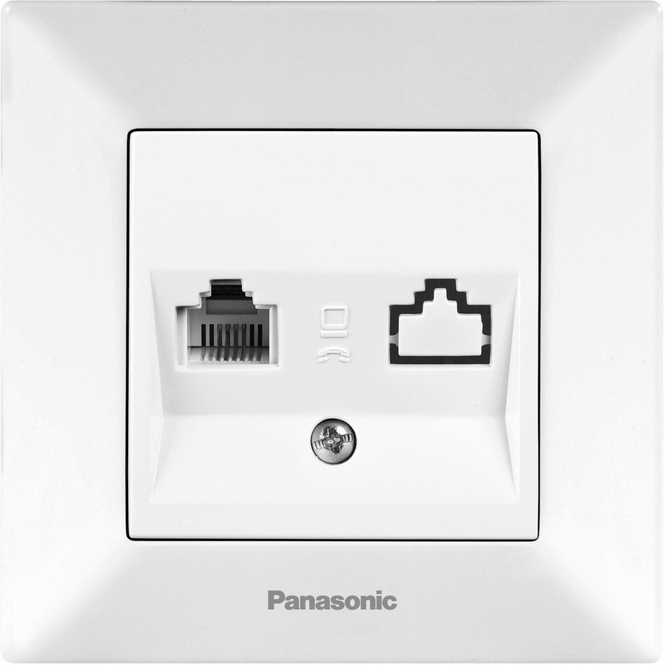 Розетка компьютерная Panasonic Arkedia (WMTC04052WH-RU) скрыт. IP20 белый (упак.:1шт)