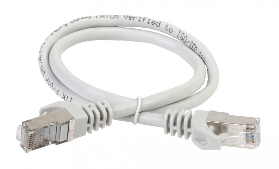 Патч-корд ITK PC01-C5EFL-5M FTP вилка RJ-45-вилка RJ-45 кат.5е 5м серый LSZH