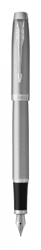 Ручка перьевая Parker IM Essential F319 (2143635) Brushed Metal CT F перо сталь нержавеющая подар.кор.