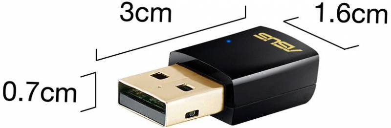 Сетевой адаптер WiFi Asus USB-AC51 AC600 USB 2.0 2ант.