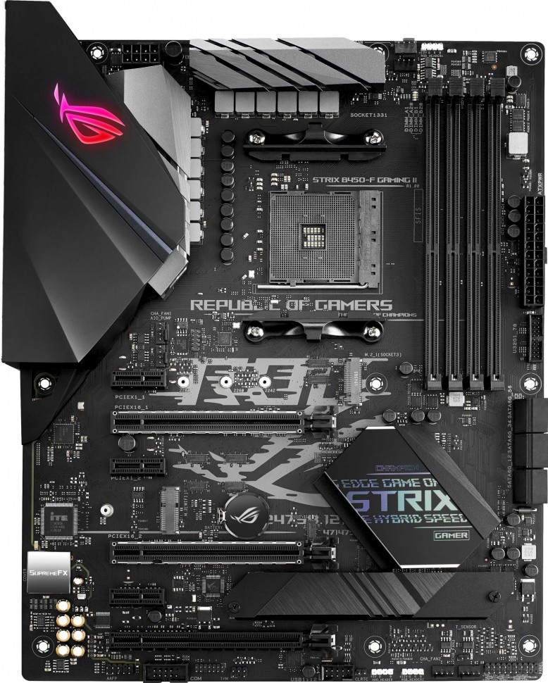 Материнская плата Asus ROG STRIX B450-F GAMING II Soc-AM4 AMD B450 4xDDR4 ATX AC`97 8ch(7.1) GbLAN RAID+HDMI+DP