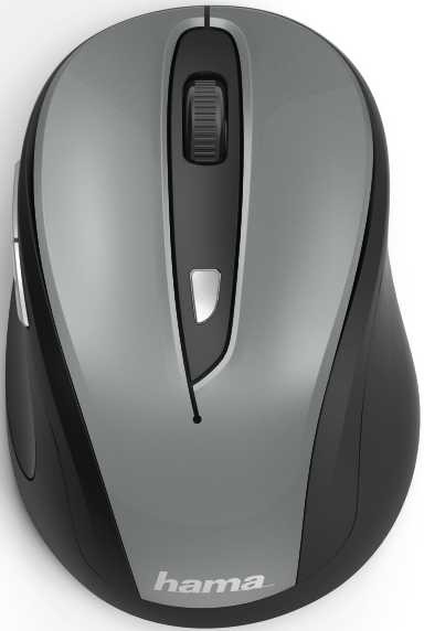Мышь Hama MW-400 серый оптическая (1600dpi) беспроводная USB для ноутбука (6but)