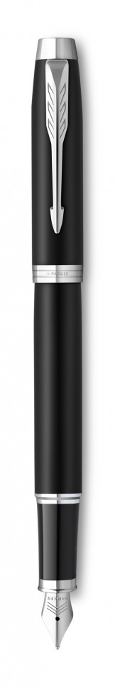 Ручка перьевая Parker IM Essential F319 (2143637) Matte Black CT F перо сталь нержавеющая подар.кор.