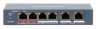 Коммутатор Hikvision DS-3E0106HP-E 4x100Mb 2PoE+ 60W неуправляемый