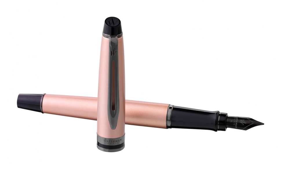 Ручка перьевая Waterman Expert DeLuxe (2119261) Metallic Rose Gold RT F перо сталь нержавеющая подар.кор.