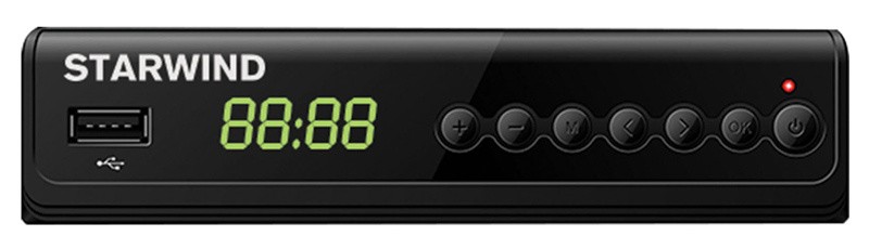 Ресивер DVB-T2 Starwind CT-280 черный
