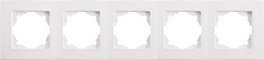 Рамка Panasonic Linnera S 91480005-RU 5x горизонтальный монтаж пластик белый (упак.:1шт)