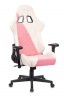 Кресло игровое Zombie VIKING X Fabric белый/розовый с подголов. крестовина пластик