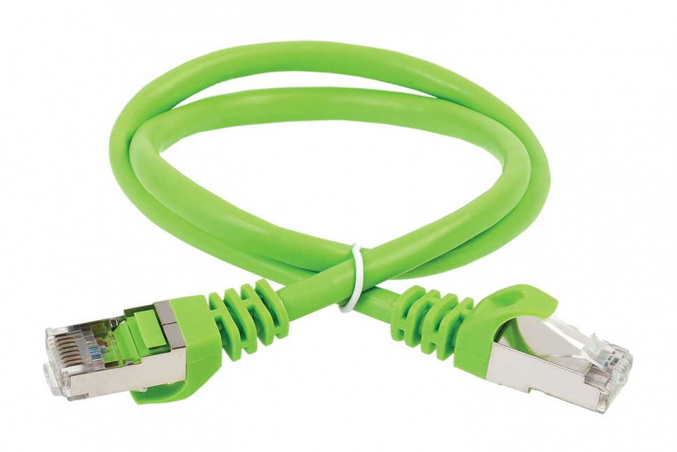 Патч-корд ITK PC02-C5EF-3M FTP вилка RJ-45-вилка RJ-45 кат.5е 3м зеленый ПВХ (уп.:1шт)