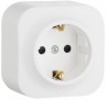 Розетка силовая Legrand Quteo (782211) откр. зазем. IP20 белый