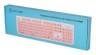 Клавиатура Оклик 400MR белый/розовый USB slim Multimedia