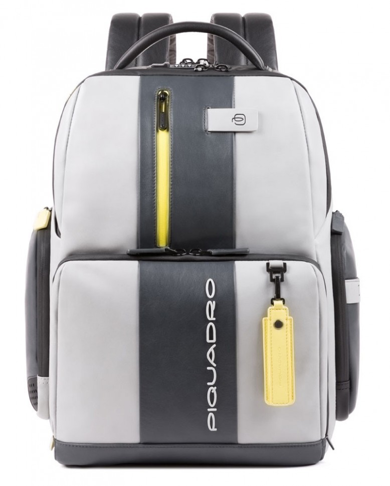 Рюкзак Piquadro Urban CA4550UB00BM/GRGR серый/желтый натур.кожа
