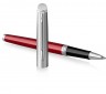 Ручка роллер Waterman Hemisphere (2146625) Matte SS Red CT F черные чернила подар.кор.