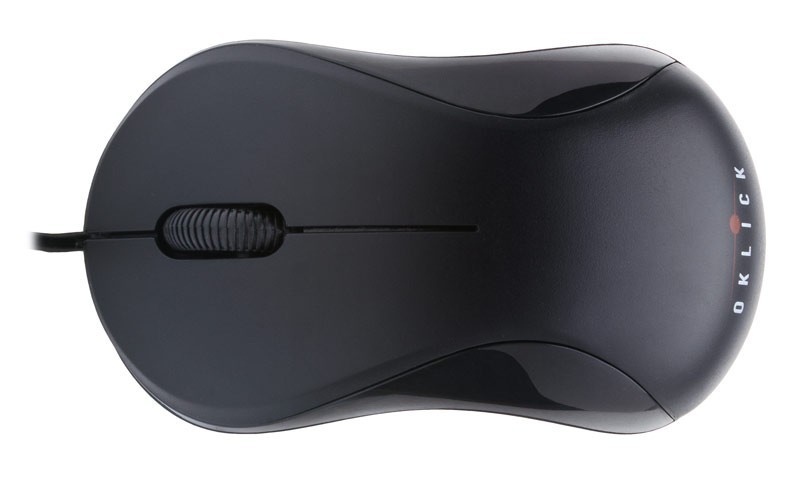 Мышь Оклик 115S черный оптическая (1200dpi) USB для ноутбука (2but)