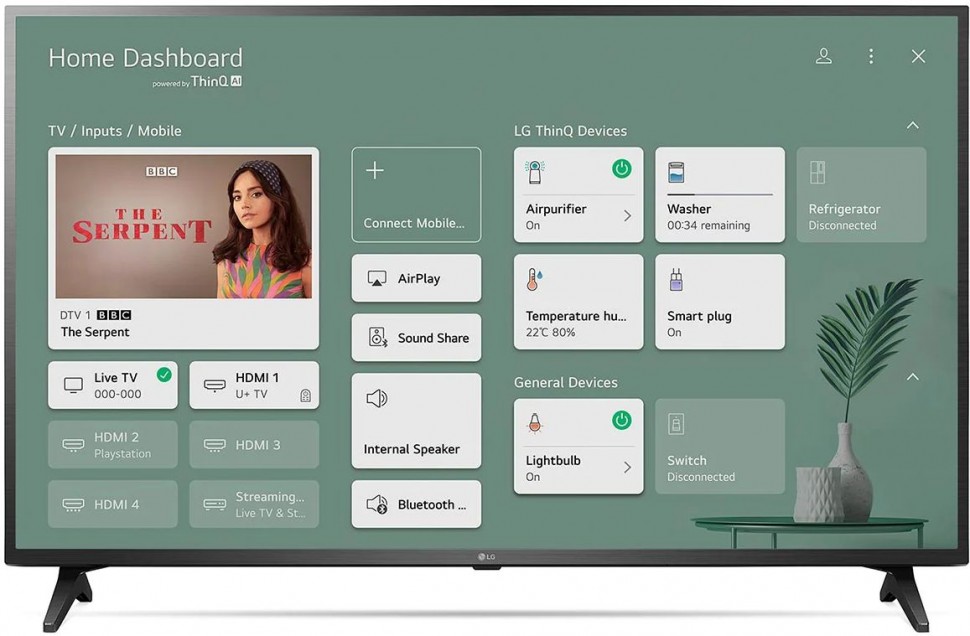 Телевизор LED LG 65" 65UP75006LF черный/Ultra HD/50Hz/DVB-T/DVB-T2/DVB-C/DVB-S/DVB-S2/USB/WiFi/Smart TV (RUS)