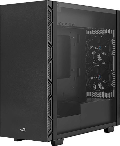 Корпус Aerocool Flo Saturn FRGB-G-BK-v1 черный без БП ATX 2xUSB2.0 2xUSB3.0 audio bott PSU