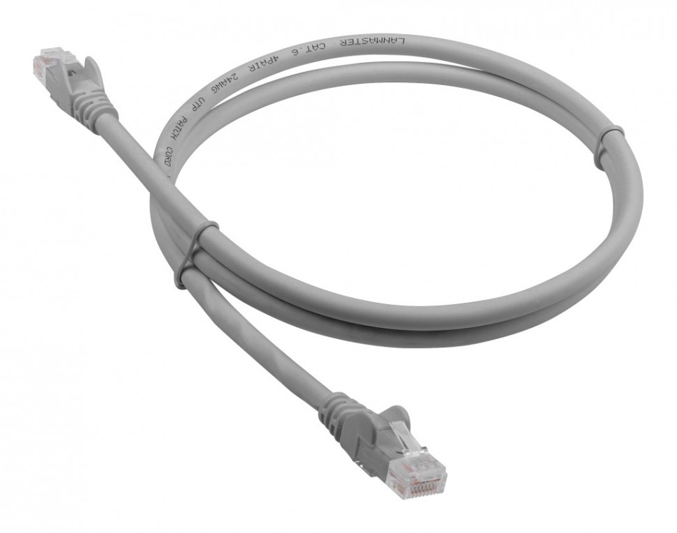 Патч-корд Lanmaster LAN-PC45/U6-7.0-GY вилка RJ-45-вилка RJ-45 кат.6 7м серый LSZH (уп.:1шт)