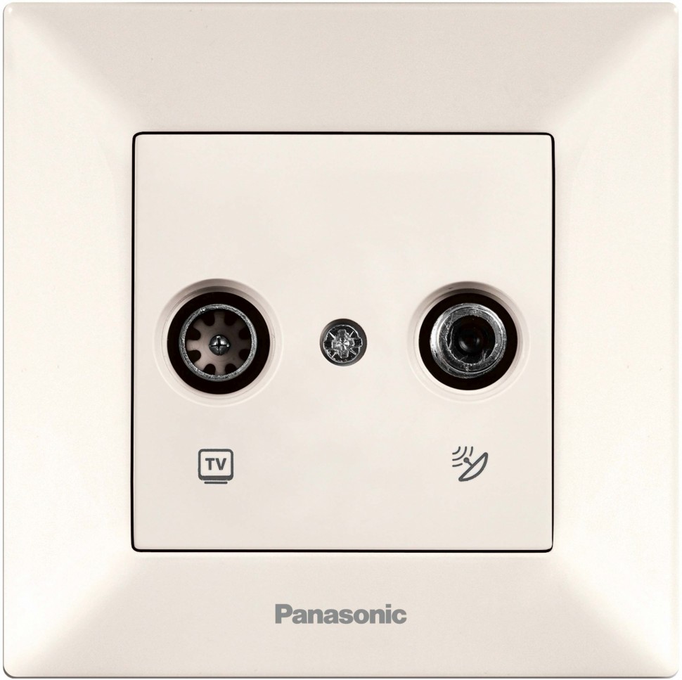 Розетка телевизионная Panasonic Arkedia (WMTC04612BG-RU) скрыт. IP20 бежевый (упак.:1шт)