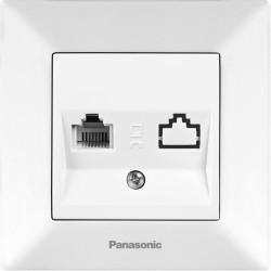 Розетка телефонная Panasonic Arkedia (WMTC04022WH-RU) скрыт. IP20 белый (упак.:1шт)