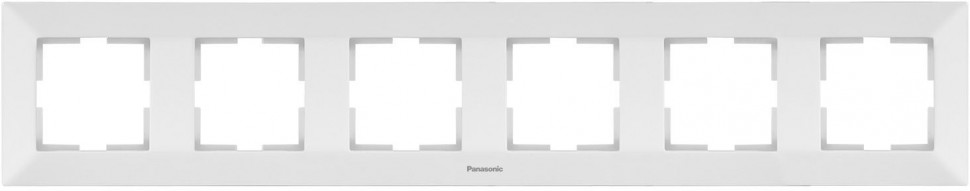 Рамка Panasonic Arkedia WMTF08062WH-RU 6x горизонтальный монтаж пластик белый (упак.:1шт)