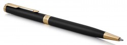 Ручка шариковая Parker Sonnet Core K428 Slim (1931520) Matte Black GT M черные чернила подар.кор.