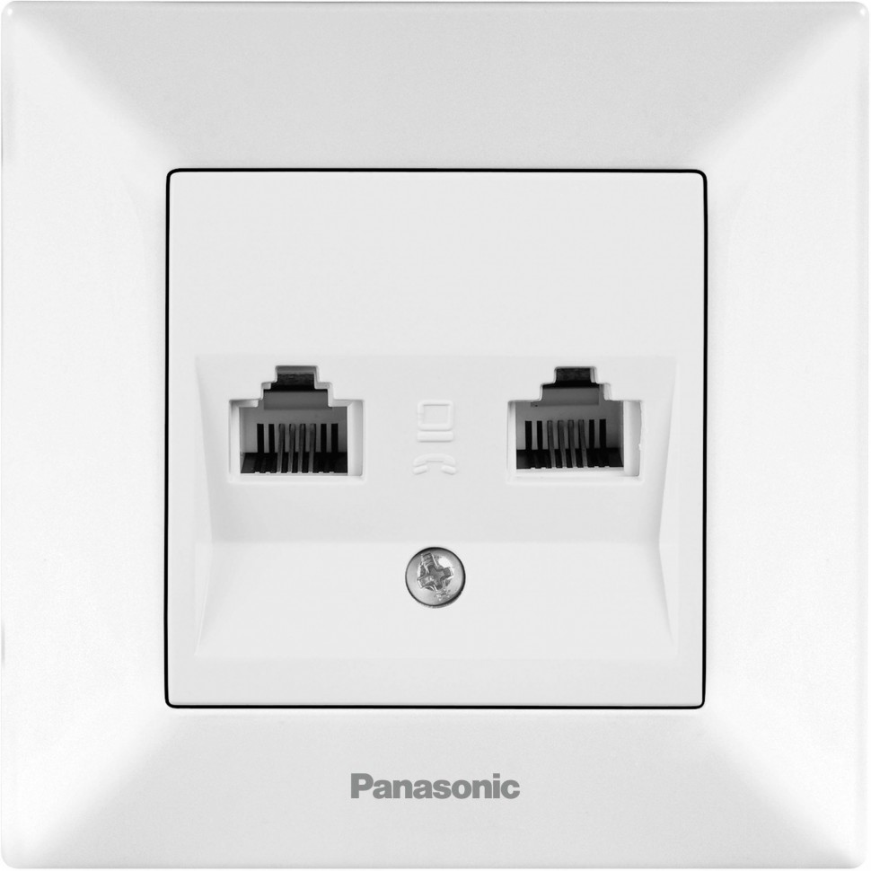 Розетка телефонная Panasonic Arkedia (WMTC04032WH-RU) скрыт. IP20 белый (упак.:1шт)