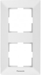 Рамка Panasonic Arkedia WMTF08122WH-RU 2x вертикальный монтаж пластик белый (упак.:1шт)