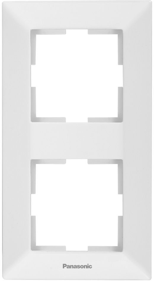 Рамка Panasonic Arkedia WMTF08122WH-RU 2x вертикальный монтаж пластик белый (упак.:1шт)