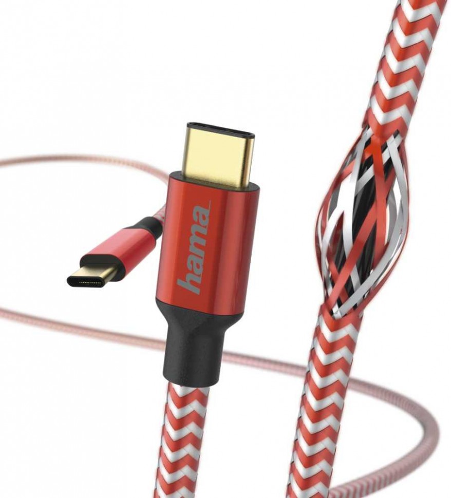 Кабель Hama 00183289 USB Type-C (m) USB Type-C (m) 1.5м красный
