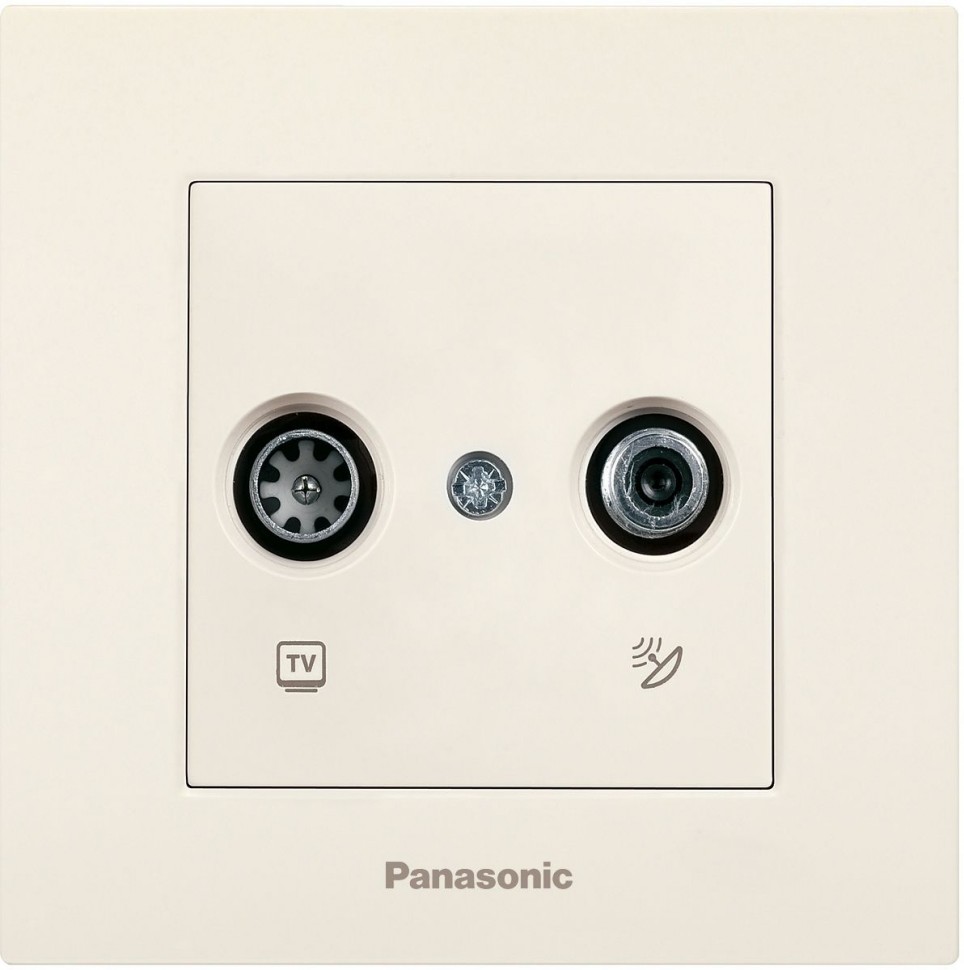 Розетка телевизионная Panasonic Karre Plus (WKTC04612BG-RU) скрыт. IP20 бежевый (упак.:1шт)