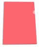 Папка-уголок Бюрократ Economy -E100RED тисненый A4 пластик 0.10мм красный