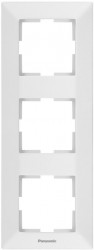 Рамка Panasonic Arkedia WMTF08132WH-RU 3x вертикальный монтаж пластик белый (упак.:1шт)