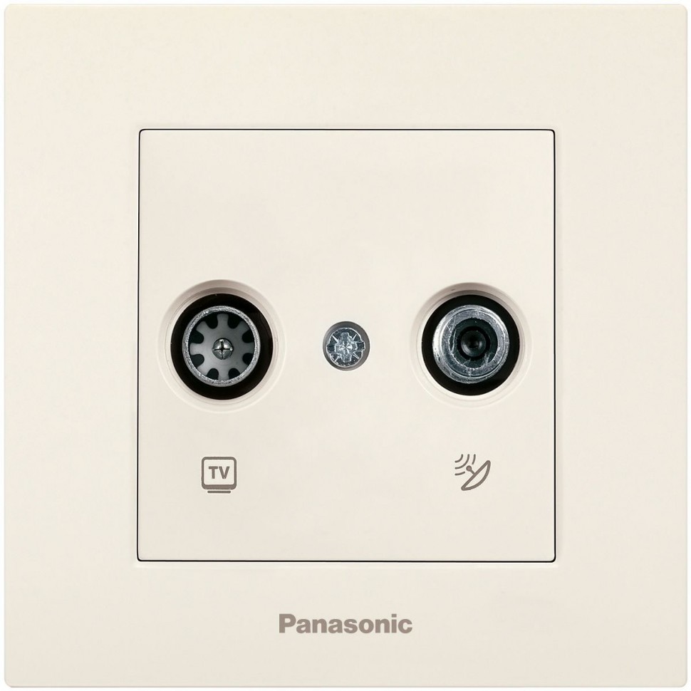 Розетка телевизионная Panasonic Karre Plus (WKTC04602BG-RU) скрыт. IP20 бежевый (упак.:1шт)