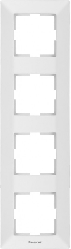 Рамка Panasonic Arkedia WMTF08142WH-RU 4x вертикальный монтаж пластик белый (упак.:1шт)