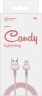 Кабель Redline Candy УТ000021991 USB (m)-Lightning (m) 1м розовый
